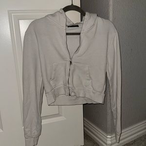 Brandy Melville White Cropped Jacket